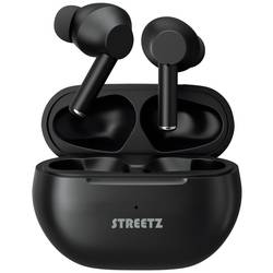 STREETZ TWS-117 In Ear Headset Bluetooth® stereo černá headset, Nabíjecí pouzdro, regulace hlasitosti, dotykové ovládání