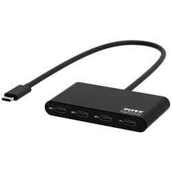 PORT Designs 900147 5 portů USB-C® (USB 3.1) Multiport hub černá