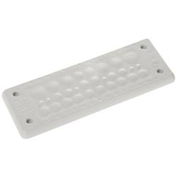 Trelleborg MH-24 F 30-3 LIGHT GREY UL94 V-0 IP65 | TPE | Screw Průchodková deska TPE, šedá, 1 ks