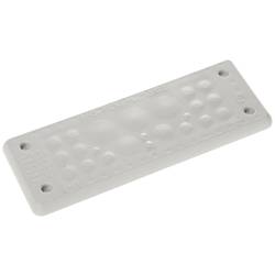 Trelleborg MH-24 F 23-1 LIGHT GREY UL94 V-0 IP65 | TPE | Screw Průchodková deska TPE, šedá, 1 ks