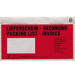 Soennecken taška na dokumenty Dokumententasche DIN dlouhá červená Lieferschein-Rechnung, mehrsprachig se samolepicím uzávěrem 250 ks