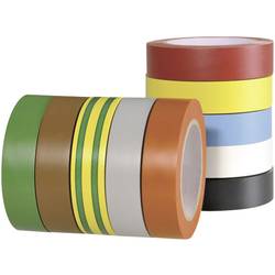 HellermannTyton 710-00146 710-00146 izolační páska HelaTape Flex 15 červená, šedá, žlutá, zelená, modrá, oranžová, bílá, hnědá, černá (d x š) 10 m x 15 mm 10 ks