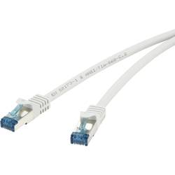 Renkforce RF-4145280 RJ45 síťové kabely, propojovací kabely CAT 6A S/FTP 0.50 m šedá s ochranou, samozhášecí 1 ks