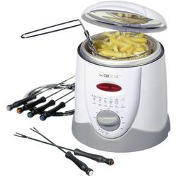 Clatronic FFR 2916 fondue fritéza 840 W manuálně nastavitelná teplota bílá, šedá