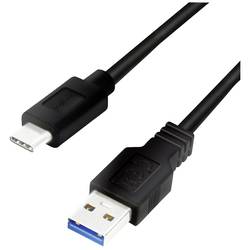 LogiLink USB kabel USB 3.2 Gen1 (USB 3.0 / USB 3.1 Gen1) USB-A zástrčka, USB-C ® zástrčka 0.50 m černá CU0167