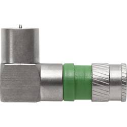 F kompresní konektor, zahnutý, Quickfix Průměr lanka: 4.9 mm