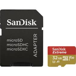 SanDisk Extreme® Mobile paměťová karta microSDHC 32 GB Class 10, UHS-I, UHS-Class 3, v30 Video Speed Class vč. SD adaptéru, výkonnostní standard A1