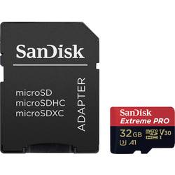 SanDisk Extreme® Pro paměťová karta microSDHC 32 GB Class 10, UHS-I, UHS-Class 3, v30 Video Speed Class vč. SD adaptéru, výkonnostní standard A1