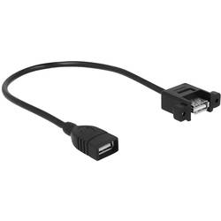 Delock USB kabel USB 2.0 USB-A zásuvka, USB-A zásuvka 0.25 m černá 85105