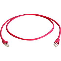 Telegärtner RJ45 (křížený) síťový kabel CAT 6A S/FTP 1.00 m červená samozhášecí, bez halogenů