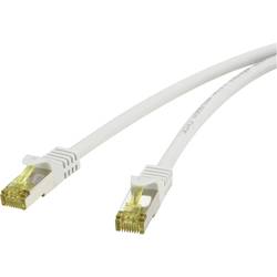 Renkforce RF-4149864 RJ45 síťové kabely, propojovací kabely CAT 6a (surový kabel CAT 7) S/FTP 1.00 m šedá s ochranou, samozhášecí 1 ks