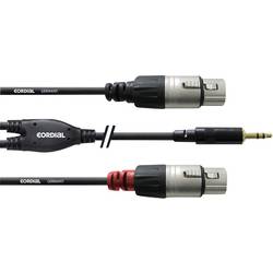 Cordial audio kabelový adaptér [1x jack zástrčka 3,5 mm - 2x XLR zásuvka] 3.00 m černá