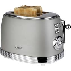 Korona Retro topinkovač funkce toastování, s funkcí ohřívání pečiva šedá