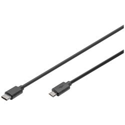 Digitus USB kabel USB 3.2 Gen1 (USB 3.0 / USB 3.1 Gen1) USB-C ® zástrčka, USB Micro-B zástrčka 1.80 m černá kulatý, oboustranně zapojitelná zástrčka,