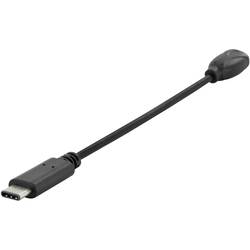 Digitus USB kabel USB 2.0 USB-C ® zástrčka, USB Micro-B zásuvka 0.15 m černá kulatý, oboustranně zapojitelná zástrčka, dvoužilový stíněný AK-300316-001-S