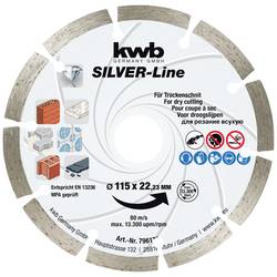 kwb 796170 diamantový řezný kotouč Průměr 115 mm Ø otvoru 22.23 mm cihla, beton 1 ks