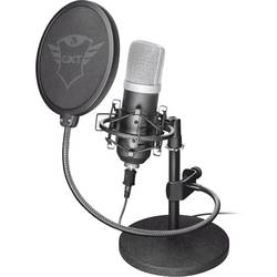Trust Emita studiový mikrofon matná černá kabelový stojan