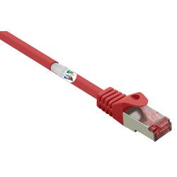 Renkforce RF-5276306 RJ45 síťové kabely, propojovací kabely CAT 6 S/FTP 3.00 m červená s ochranou, pozlacené kontakty, samozhášecí 1 ks
