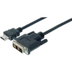 Digitus HDMI / DVI kabelový adaptér Zástrčka HDMI-A, DVI-D 18 + 1 pól Zástrčka 2.00 m černá AK-330300-020-S lze šroubovat HDMI kabel