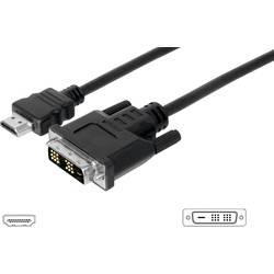 Digitus HDMI / DVI kabelový adaptér Zástrčka HDMI-A, DVI-D 18 + 1 pól Zástrčka 3.00 m černá AK-330300-030-S lze šroubovat HDMI kabel