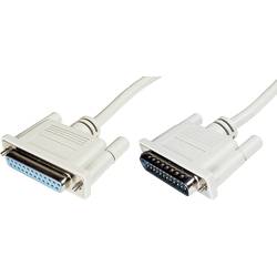 Digitus sériový kabel [1x D-SUB zástrčka 25pólová - 1x D-SUB zásuvka 25pólová], 3.00 m, černá