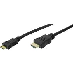 Digitus HDMI kabel Zástrčka HDMI-A, Zástrčka HDMI Mini-C 3.00 m černá AK-330106-030-S pozlacené kontakty HDMI kabel