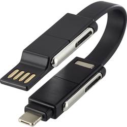 Renkforce USB kabelový adaptér [1x USB 2.0 zástrčka A, USB-C® zástrčka - 1x dokovací zástrčka Apple Lightning, USB-C® zástrčka, microUSB zástrčka]