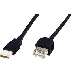 Digitus USB kabel USB 2.0 USB-A zástrčka, USB-A zásuvka 5.00 m černá AK-300202-050-S