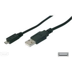 Digitus USB kabel USB 2.0 USB-A zástrčka, USB Micro-B zástrčka 1.00 m černá AK-300110-010-S