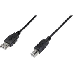 Digitus USB kabel USB 2.0 USB-A zástrčka, USB-B zástrčka 3.00 m černá AK-300102-030-S