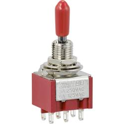 TRU COMPONENTS kolébkový spínač 250 V/AC 3 A 2x zap/vyp/zap s aretací/0/s aretací 1 ks