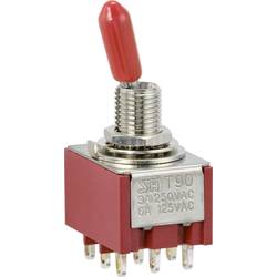TRU COMPONENTS kolébkový spínač 250 V/AC 3 A 3x zap/zap s aretací 1 ks