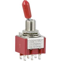 TRU COMPONENTS kolébkový spínač 250 V/AC 3 A 2x zap/zap s aretací 1 ks