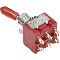 TRU COMPONENTS kolébkový spínač 250 V/AC 3 A 2x zap/zap s aretací 1 ks