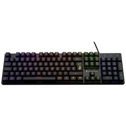 Surefire Gaming KingPin M2 kabelový, USB herní klávesnice italská, QWERTY černá s podsvícením, tlačítka multimédií