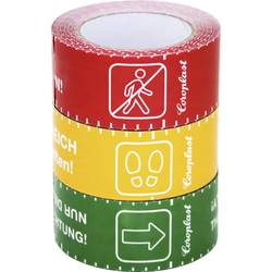 Coroplast 1466 SDR 217474 podlahová značkovací páska červená, žlutá, zelená (d x š) 10 m x 60 mm 3 ks