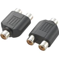 SpeaKa Professional SP-2873360 KR1248 cinch audio Y adaptér [1x cinch zásuvka - 2x cinch zásuvka] černá