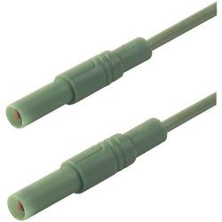 SKS Hirschmann MLS SIL GG 100/1 bezpečnostní měřicí kabely [lamelová zástrčka 4 mm - lamelová zástrčka 4 mm] 1.00 m, zelená, 1 ks