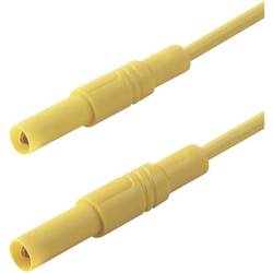 SKS Hirschmann MLS SIL GG 100/1 bezpečnostní měřicí kabely [lamelová zástrčka 4 mm - lamelová zástrčka 4 mm] 1.00 m, žlutá, 1 ks