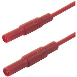 SKS Hirschmann MLS SIL GG 100/1 bezpečnostní měřicí kabely [lamelová zástrčka 4 mm - lamelová zástrčka 4 mm] 1.00 m, červená, 1 ks