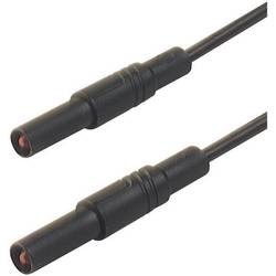 SKS Hirschmann MLS SIL GG 100/1 bezpečnostní měřicí kabely [lamelová zástrčka 4 mm - lamelová zástrčka 4 mm] 1.00 m, černá, 1 ks
