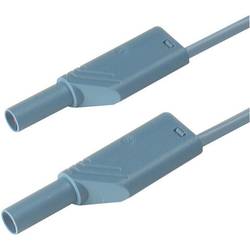SKS Hirschmann MLS SIL WS 50/1 bezpečnostní měřicí kabely [lamelová zástrčka 4 mm - lamelová zástrčka 4 mm] 0.50 m, modrá, 1 ks