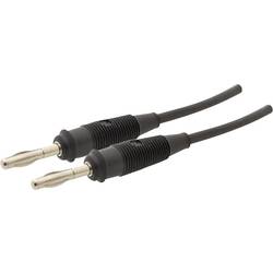 SKS Hirschmann SML 100/1 měřicí kabel [lamelová zástrčka 4 mm - lamelová zástrčka 4 mm] 1.00 m, černá, 1 ks