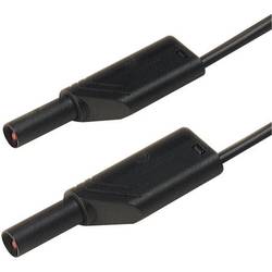 SKS Hirschmann MLS SIL WS 100/1 bezpečnostní měřicí kabely [lamelová zástrčka 4 mm - lamelová zástrčka 4 mm] 1.00 m, černá, 1 ks