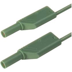 SKS Hirschmann MLS SIL WS 200/1 bezpečnostní měřicí kabely [lamelová zástrčka 4 mm - lamelová zástrčka 4 mm] 2.00 m, zelená, 1 ks