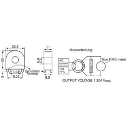 TZ 77 proudový transformátor 602 Ω (d x š x v) 11 x 25 x 23.5 mm 1 ks