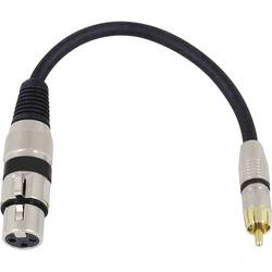 Omnitronic 3022075J XLR kabelový adaptér [1x XLR zásuvka 3pólová - 1x cinch zástrčka] 0.15 m černá