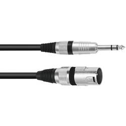 Omnitronic 3022075E XLR kabelový adaptér [1x XLR zástrčka 3pólová - 1x jack zástrčka 6,3 mm (stereo)] 0.15 m černá