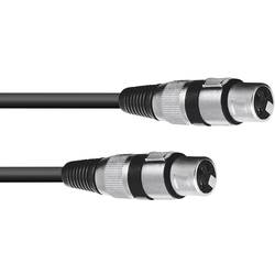 Omnitronic 3022075C XLR kabelový adaptér [1x XLR zásuvka 3pólová - 1x XLR zásuvka 3pólová] 0.15 m černá