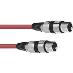 Omnitronic 30220900 XLR propojovací kabel [1x XLR zástrčka 3pólová - 1x XLR zásuvka 3pólová] 1.50 m červená